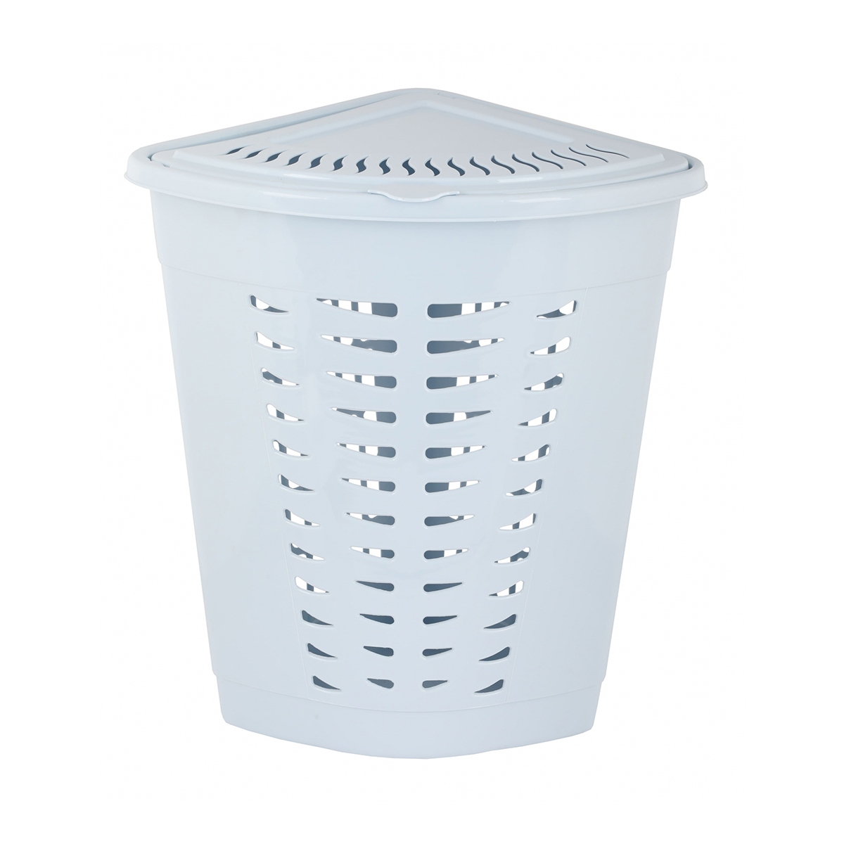 Корзина для белья угловая 45 л (голубая) (1/6) "альтернатива" м1365