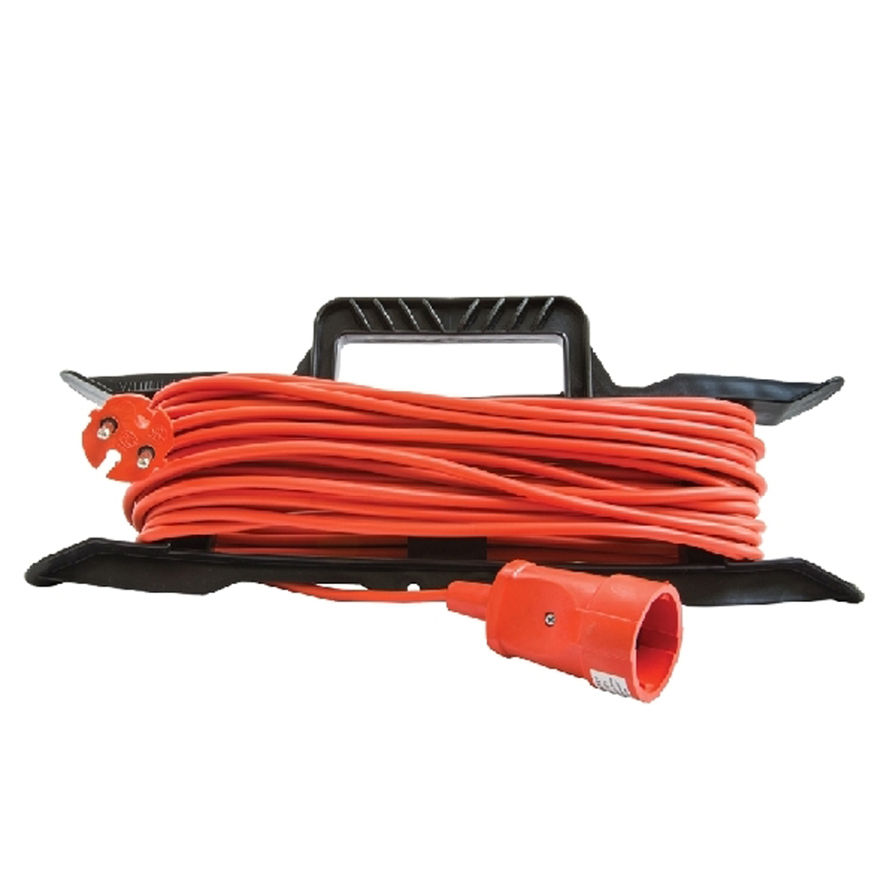 Удлинитель на рамке розетка "евро" 25 м  пвс 2*0,75 мм (1/10)  (ух10-101 25 м)