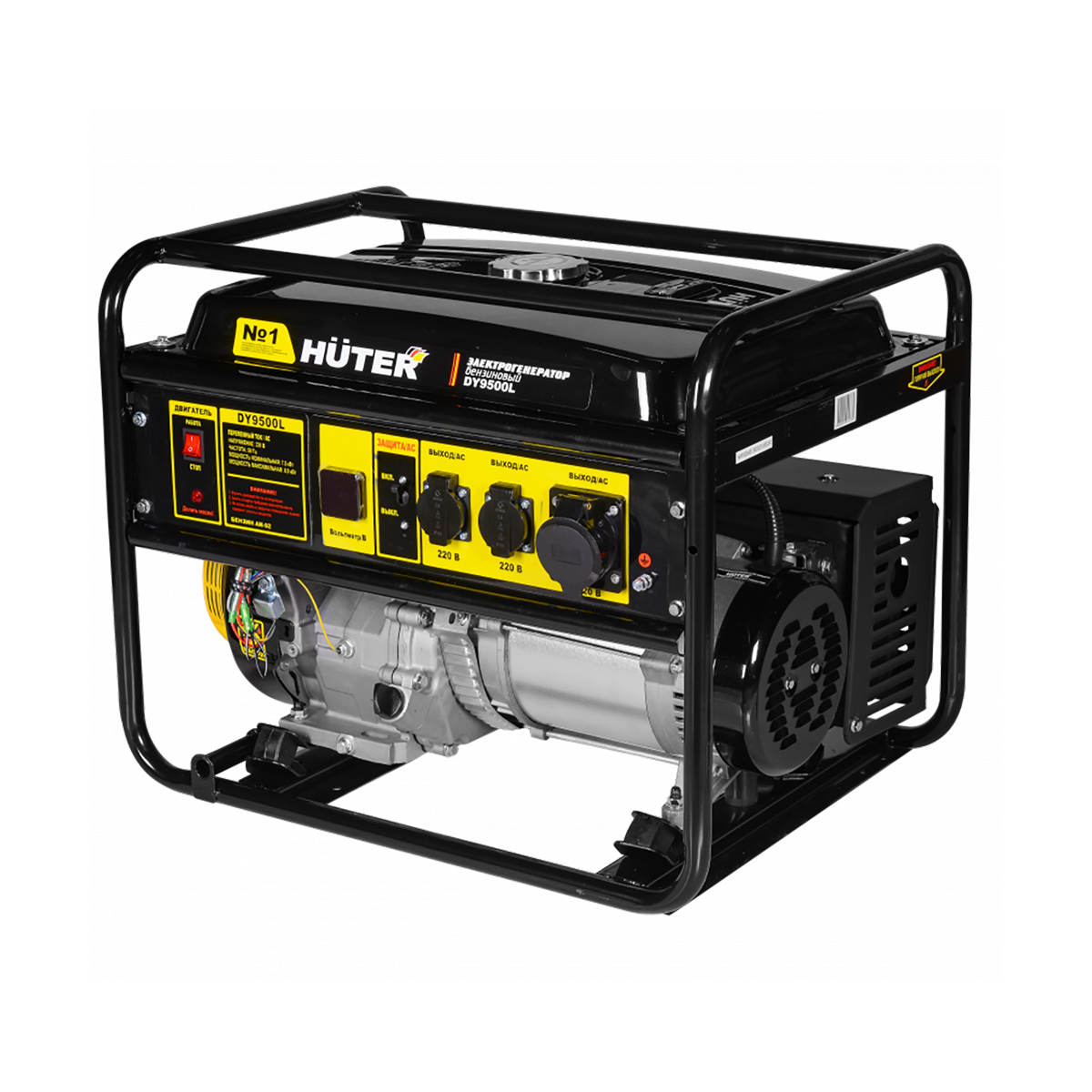 Генератор бензиновый dy9500l 7,5 квт (1) "huter"