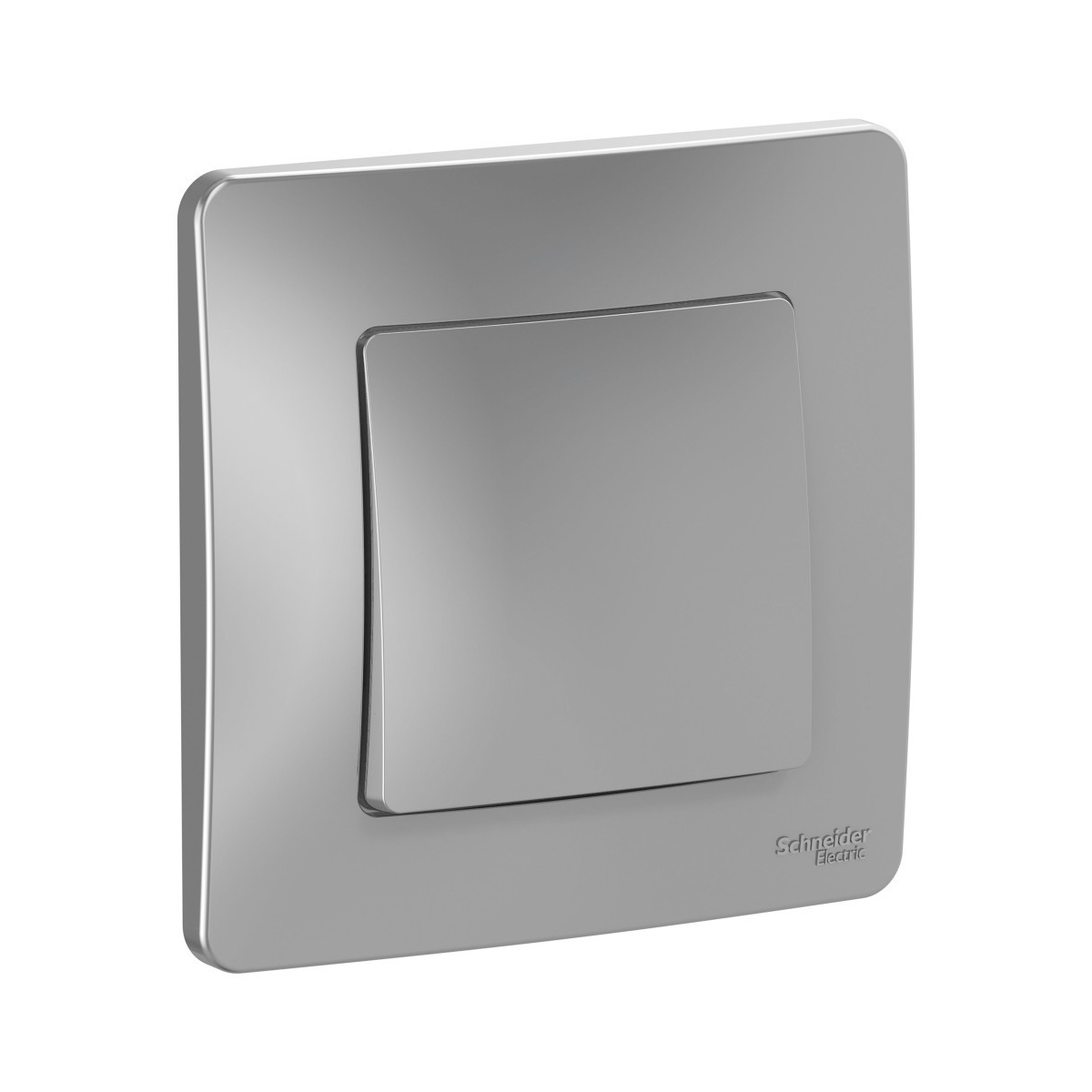 Переключатель "blanca" 1 кл. 10а, алюминий (1/10/20) "schneider"