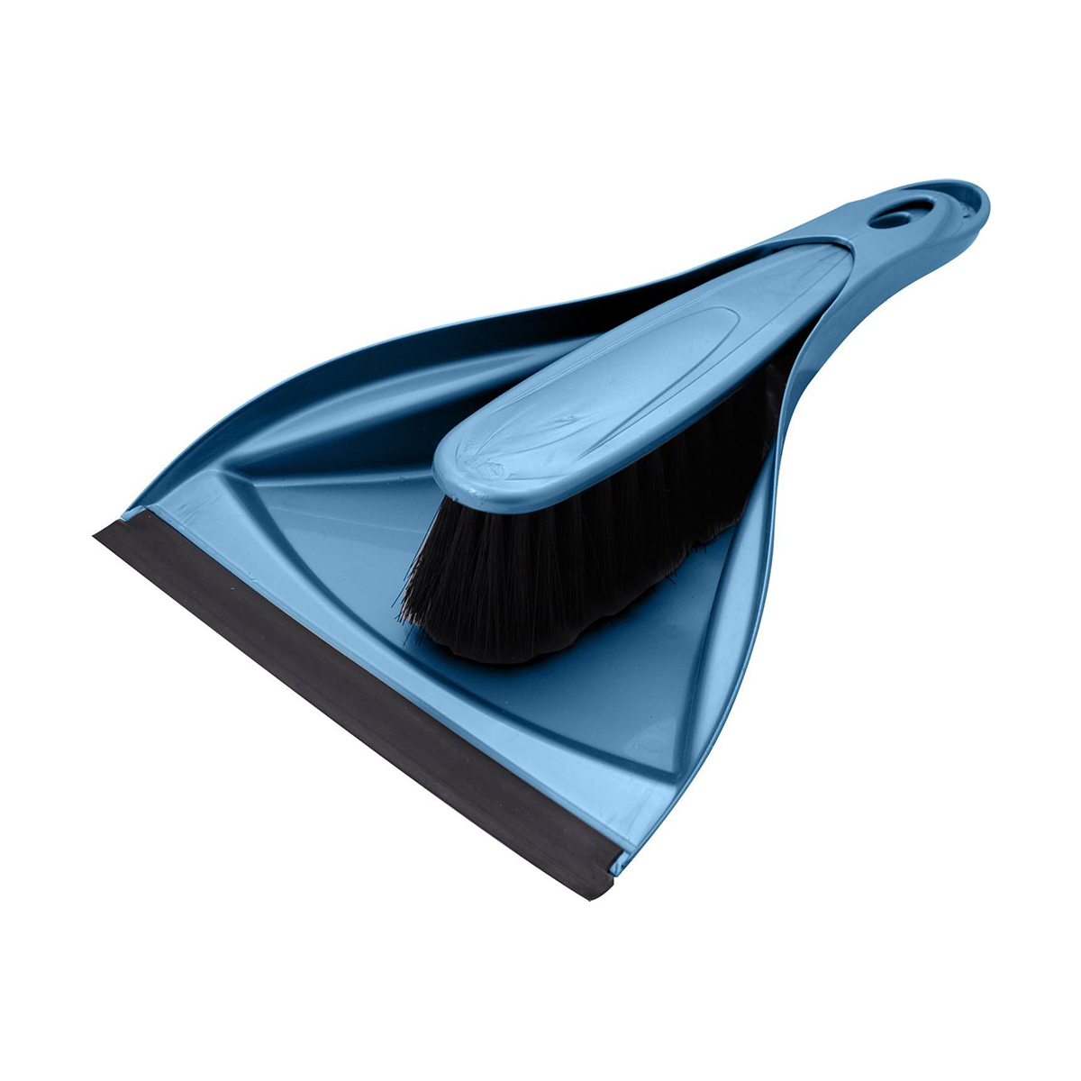 Комплект для уборки "rock'n'roll" (щетка-сметка + совок с рез.) индиго (1/12) "spin&clean" sv3118инд