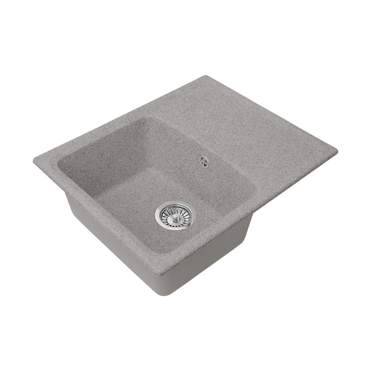 Мойка для кухни врезная искуств. камень gs-17k-309 с крылом 605*490 мм темно-серая "granstones"