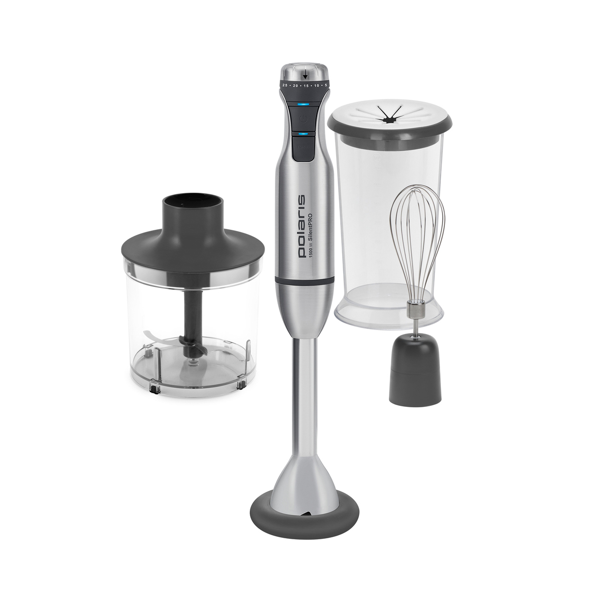 Блендер погружной phb 1591l "silent", 1500 вт, 25 скоростей (1/4) "polaris"