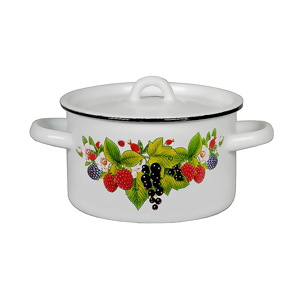 Кастрюля эмалиров. с крышкой декор. 7 л (1/2) "стальэмаль"  1с18с