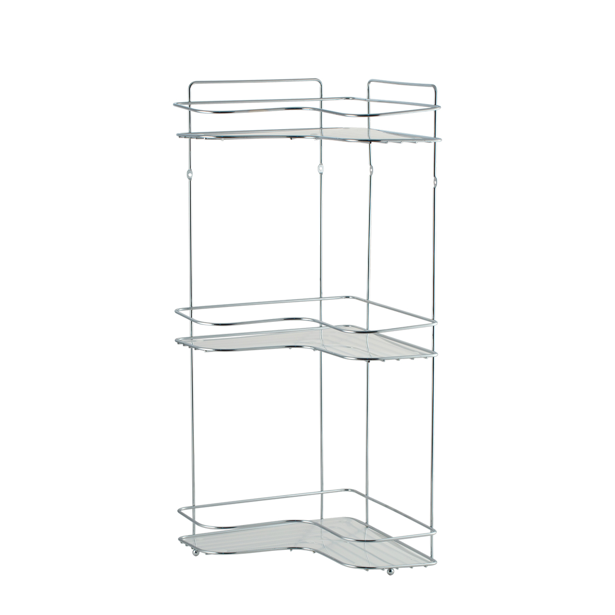 Полка для ванной угловая 3-х ярусная "премиум" 27*27*62 см, хром. (1/8) "swensa" swr-2224