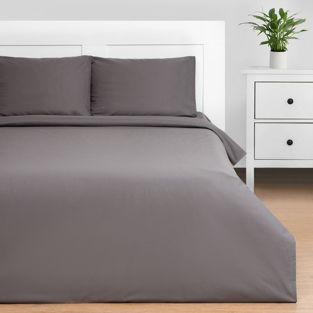 Постельное белье "этель" серая гавань 2 сп. (бязь) (1) 9046005
