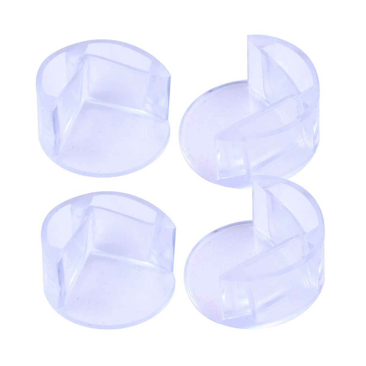 Накладки для мебели на угол круглые самокл. прозрачные, упак. 4 шт (1/12/144) "мультидом" ms45-22