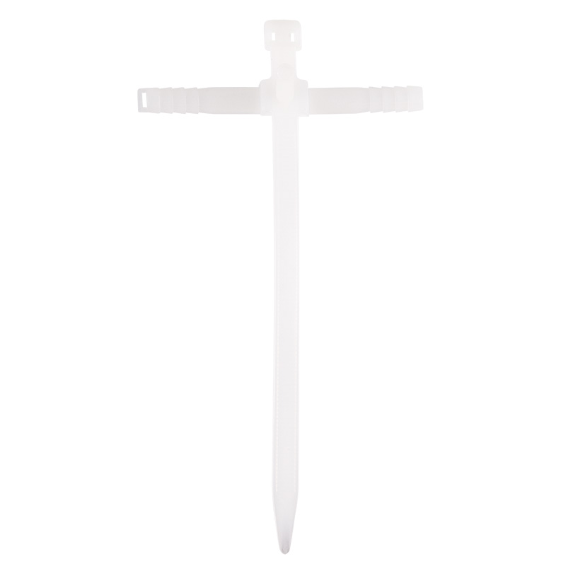 Хомуты нейлон с дюбелем 7,0 х 150 мм  ø8,0 мм (набор 50 шт.), белые (1/30) "rexant" 07-0176