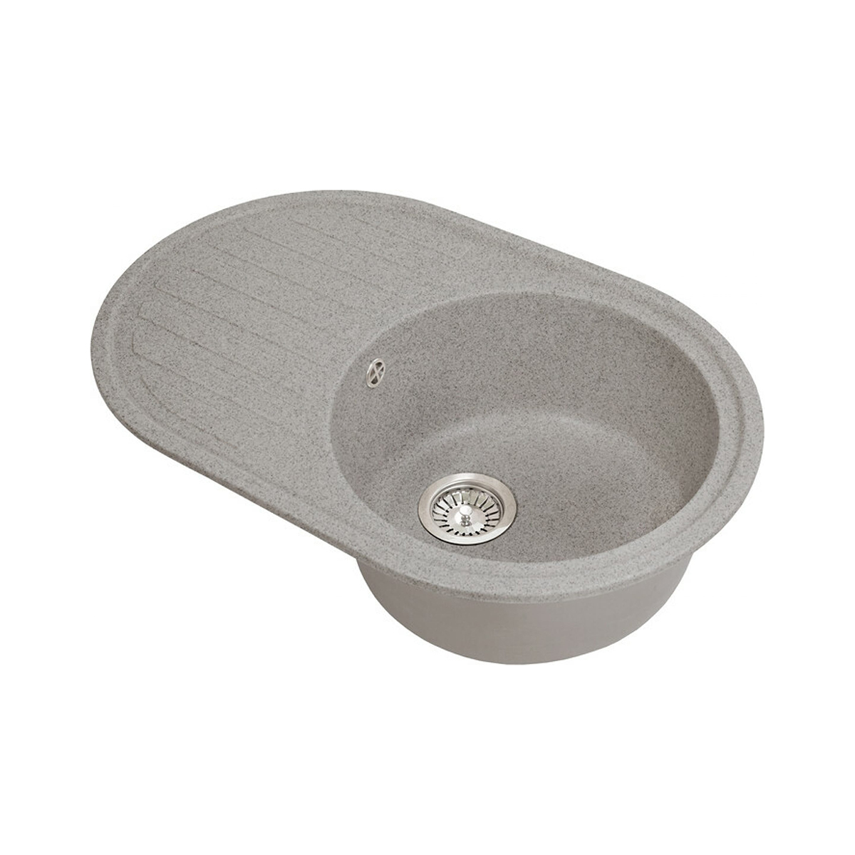 Мойка для кухни врезная искуств. камень gs-18-309 с крылом 730*460 мм темно-серая "granstones"