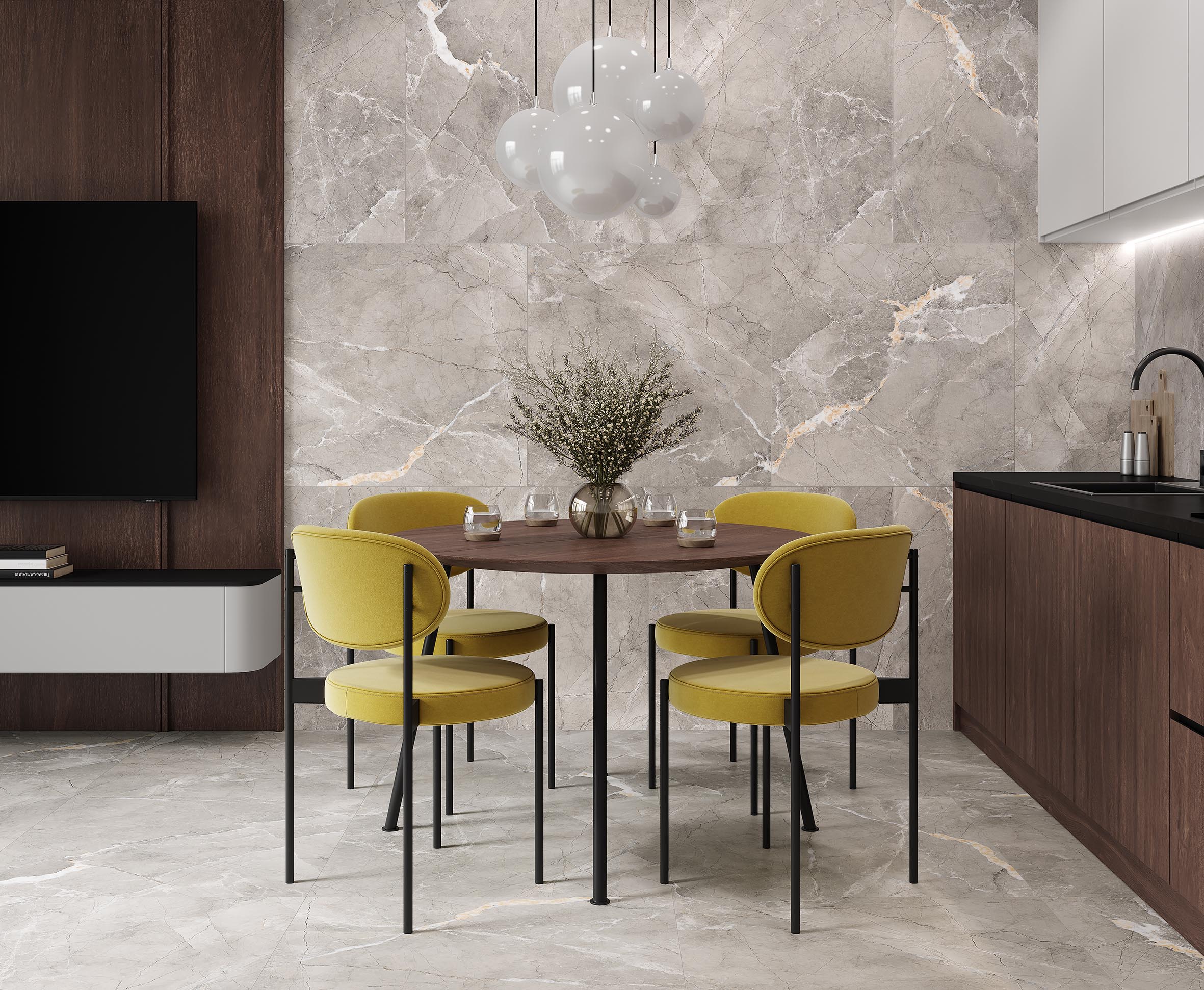 Carnico grey керамогранит серый лаппатированный 80x80