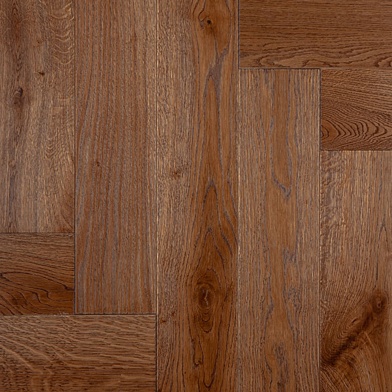 CROWNWOOD Лофт Английская елка 90° 2-х слойная (шип-паз) Арт.: 120405, Дуб Натур, Лак 600 x 120 x 14мм