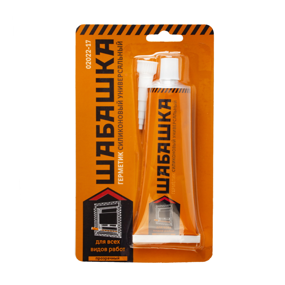 Герметик силикон. универсальный прозрачный 85 мл (12/144) "шабашка"