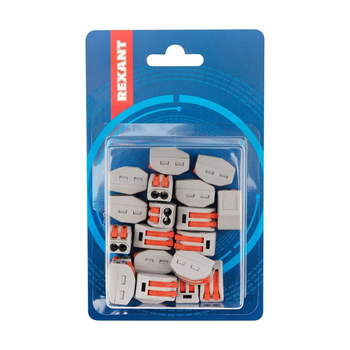 Клеммы универс. смк 222-412  2-проводные упак 20 шт. (серые) (1/10) "rexant" 07-5252-4-20