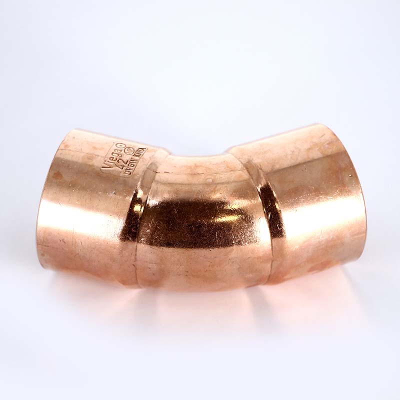 Угол двухраструбный 45° VIEGA пайка 42 мм медный