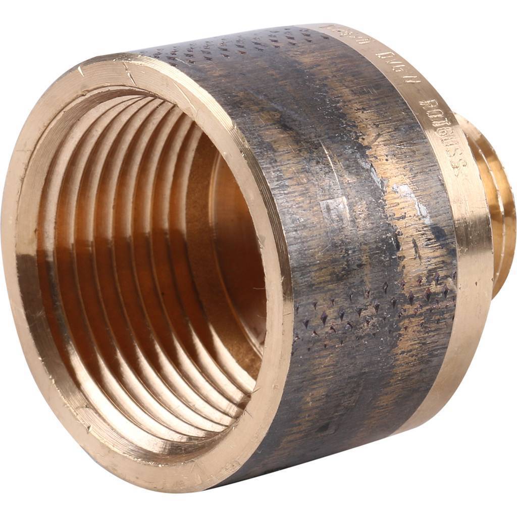 Переходник резьбовой 1/2" x 1" ВН бронза VIEGA (320430)