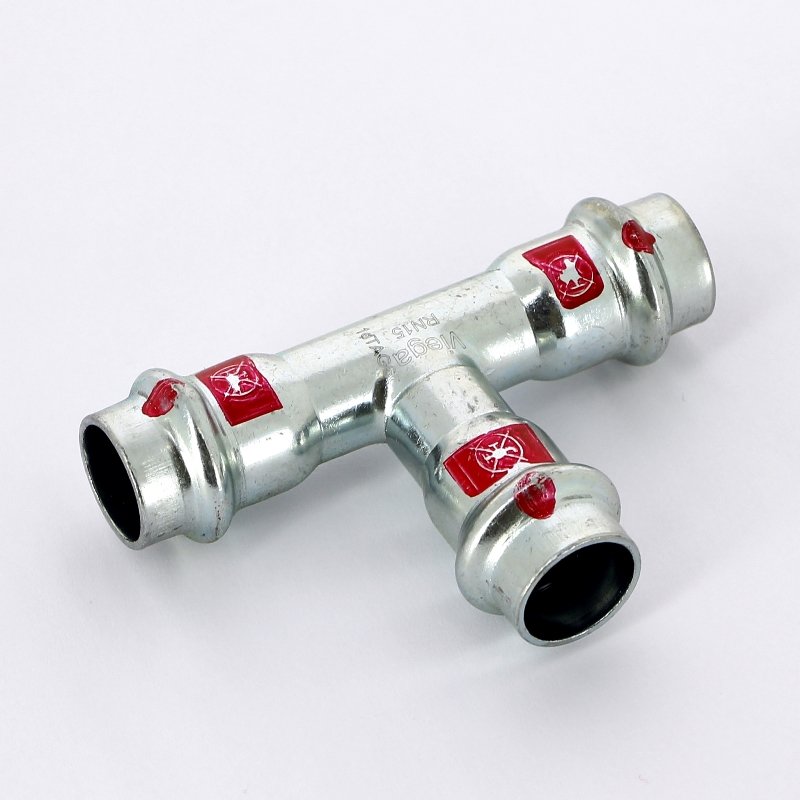 Тройник пресс 15 оцинкованная сталь Prestabo VIEGA