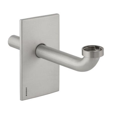 Сифон для раковины Duofix с панелью, трубный, нержав. сталь Geberit
