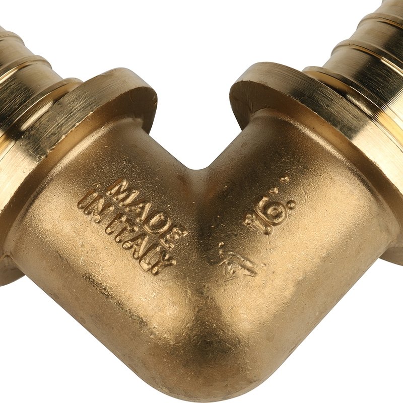 Угольник 90° 16 мм аксиальный для труб PE-X STOUT