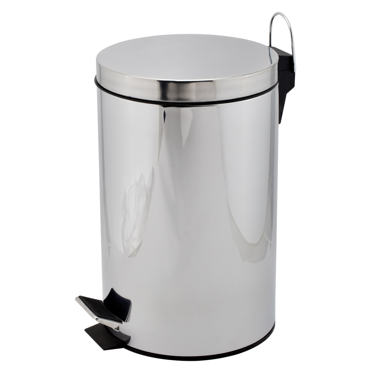 Ведро для мусора 12 л с педалью, хром (1/4) "swensa" p816-12(12l)