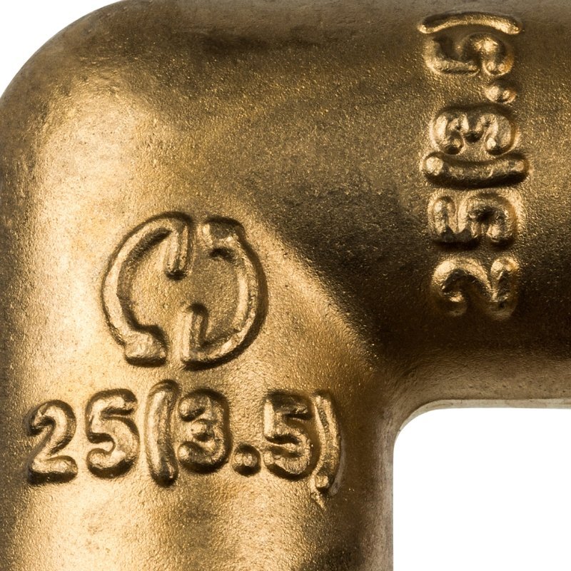 Угольник 90° 25 мм аксиальный для труб PE-X STOUT