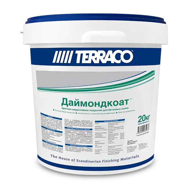 TERRACO DIAMONDCOAT покрытие для пола водостойкое, акриловое (20кг)