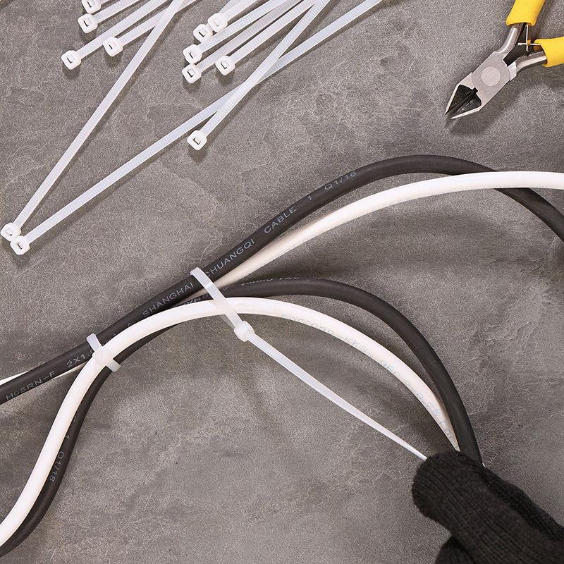 Хомуты нейлон 3,6 х 200 мм (набор 100 шт.), белые (1/10/200) "rexant" 07-0200