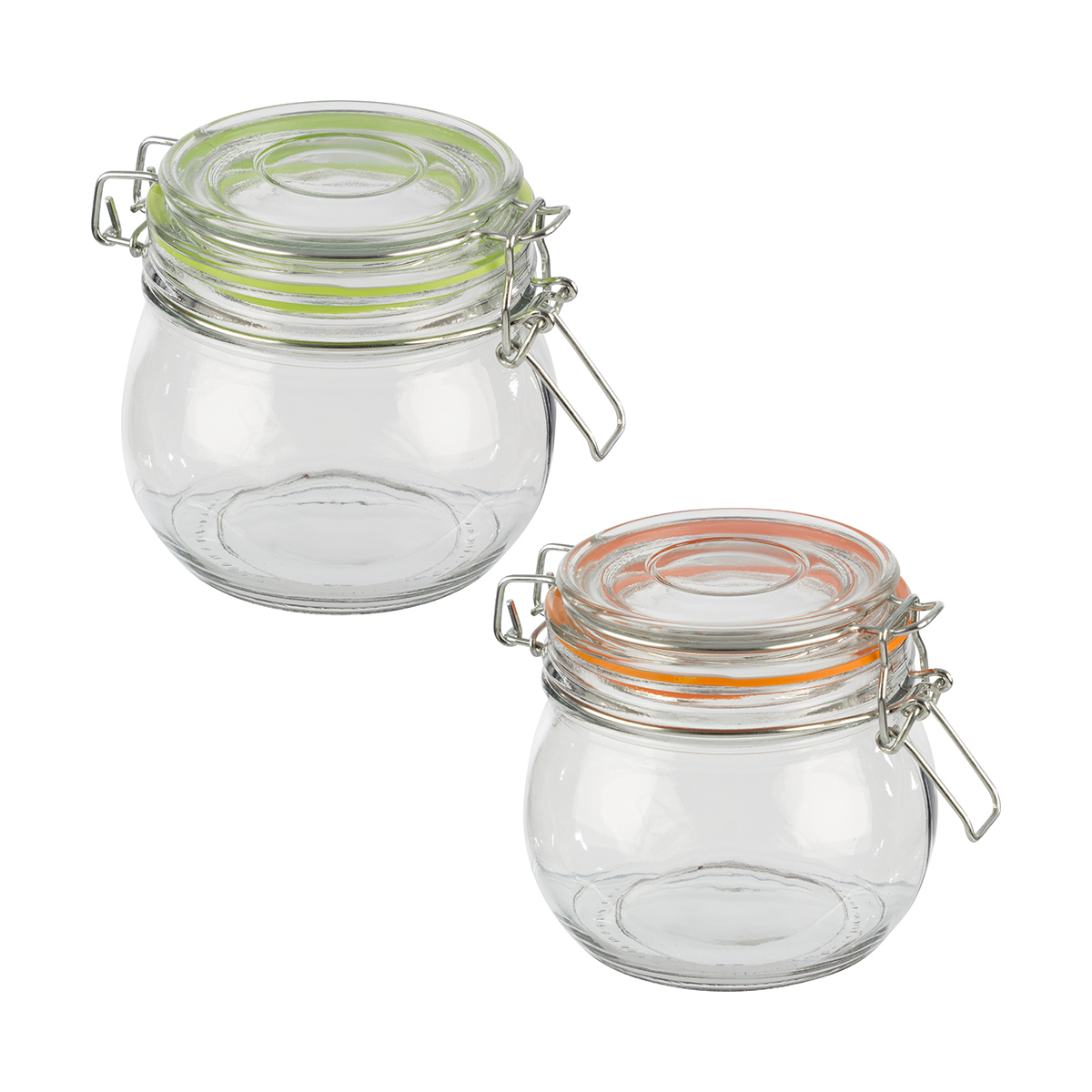 Банка для сыпучих продуктов "bravo" 0,5 л стекло, крышка с замком (1/24) "mallony"