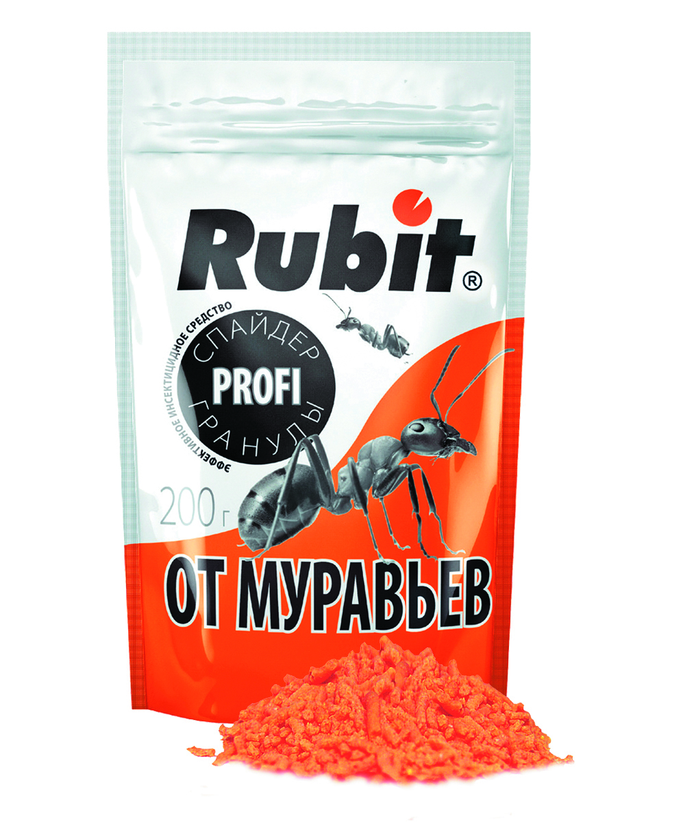 Средство от муравьев "спайдер" гранулы 200 г (25)  "rubit"