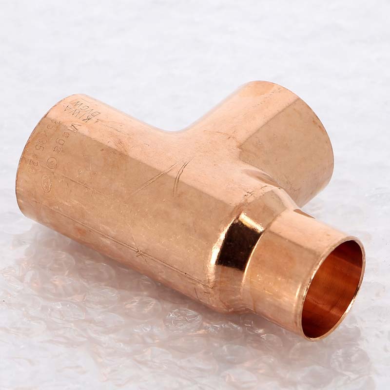 Тройник переходной под пайку 35 х 35 х 28 мм VIEGA медный