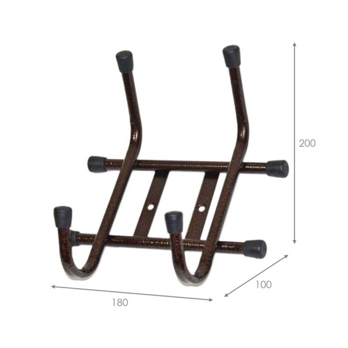 Вешалка настенная 2-х рожковая (коричневый) (1/12) "виолет"