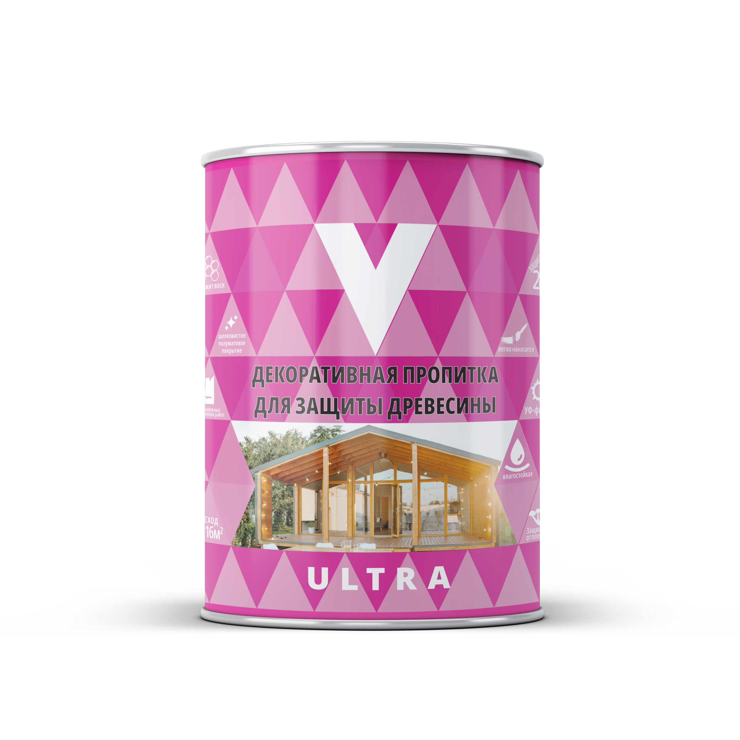 Пропитка декоративная "ultra" махагон  3 л (1/4) "v"