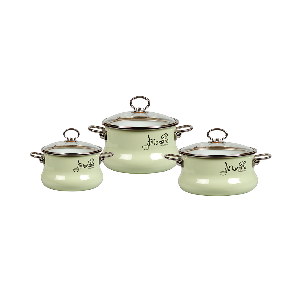 Набор кастрюль эмалиров. №13 "maestro" салатов. (2 + 3 + 4 л)  "стальэмаль"  8dt135s