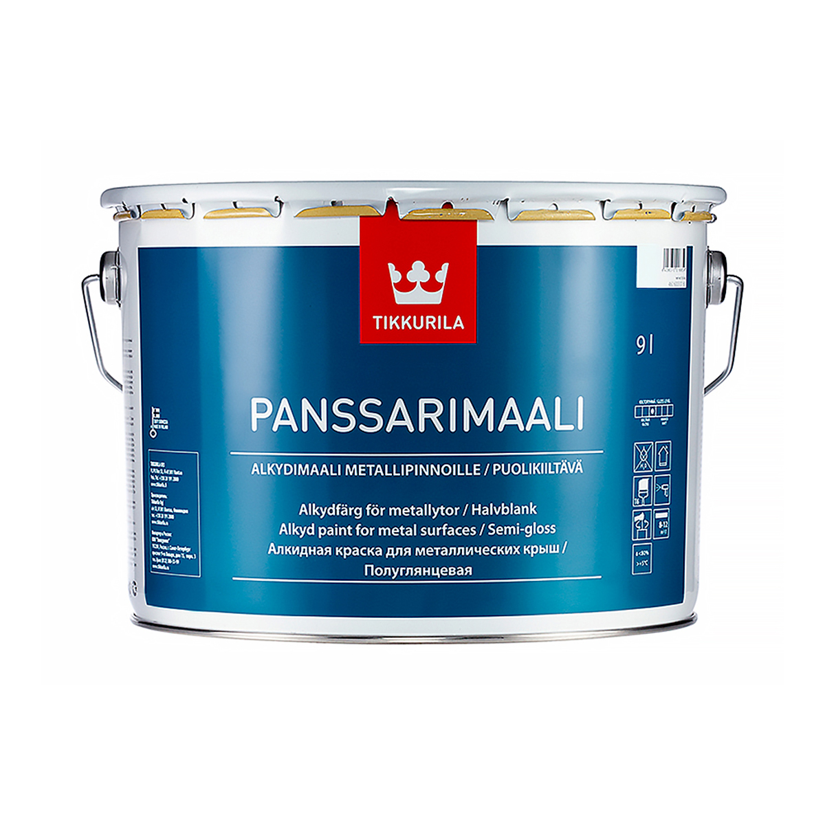 Панссаримаали  9 л (1) эмаль антикор. для металла п/глянц. "тиккурила"