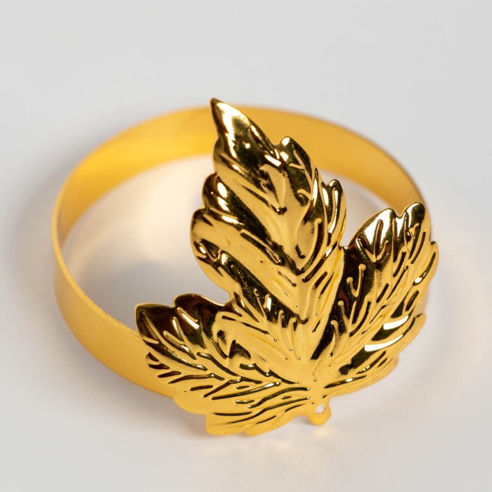 Салфетки столовые "этель" leave fall 46*46 см набор 4 шт. с декорат. кольцами (1/12) 7581158