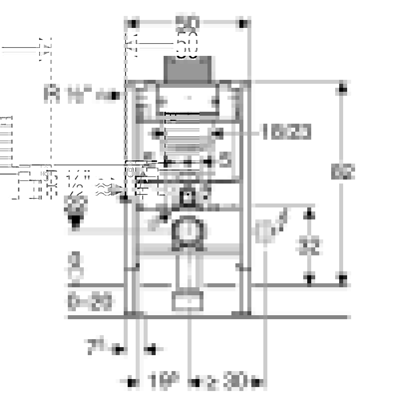 Geberit Duofix Модуль для подвесного унитаза, 82 см, со смывным бачком скрытого монтажа Omega 12 см