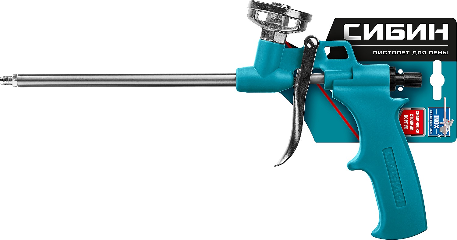 СИБИН пистолет для монтажной пены с металлическим держателем (06867)