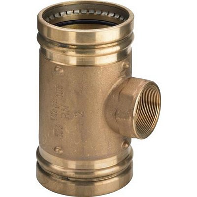 Тройник пресс-В 76х3/4"х76 со стопорным кольцом Sanpress VIEGA