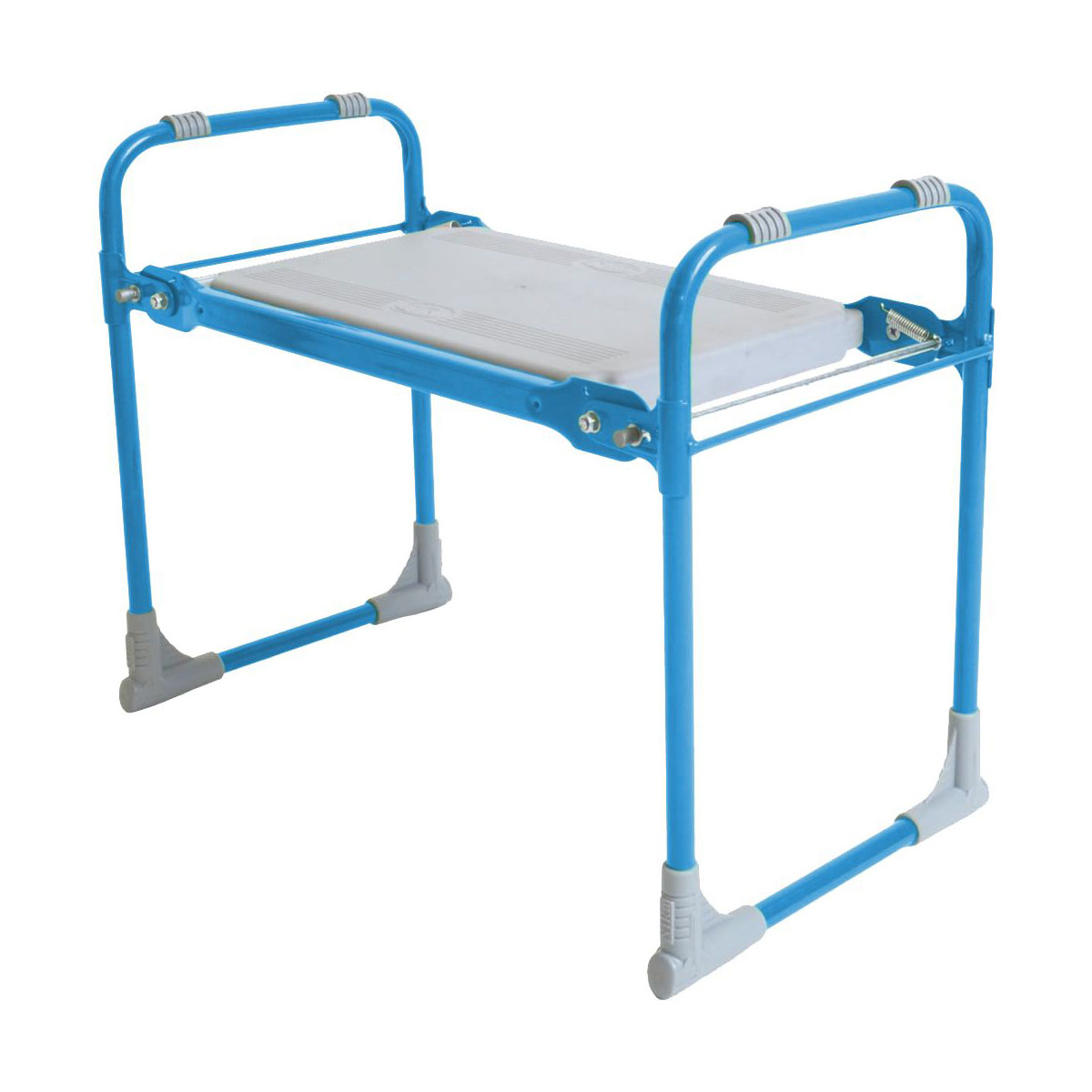 Скамейка садовая складная (пласт. сиденье) голубая (1) ск/г  "ника"