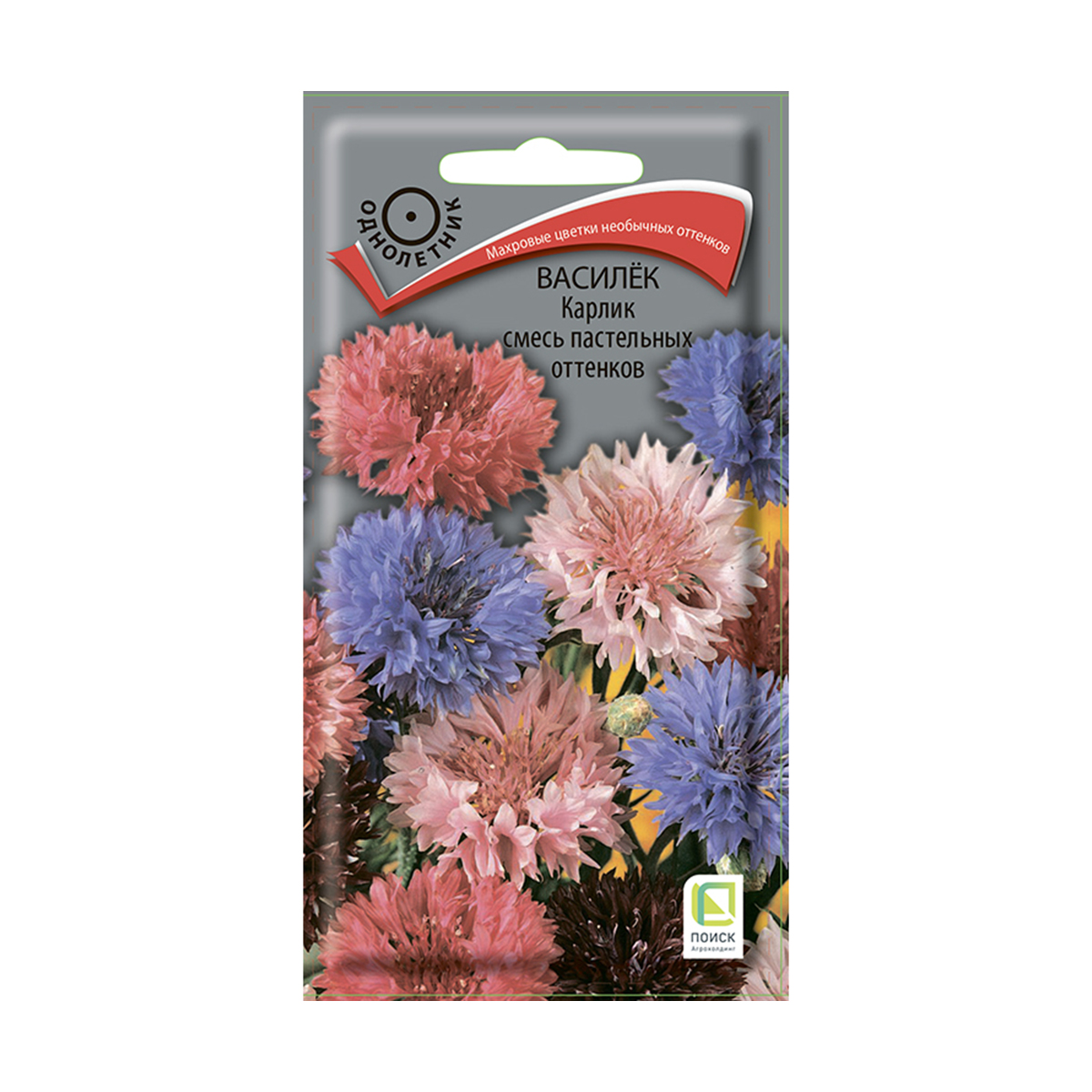 Семена цветов василек "карлик", смесь пастельных оттенков 0,1 г  ("1) (10/100) "поиск"