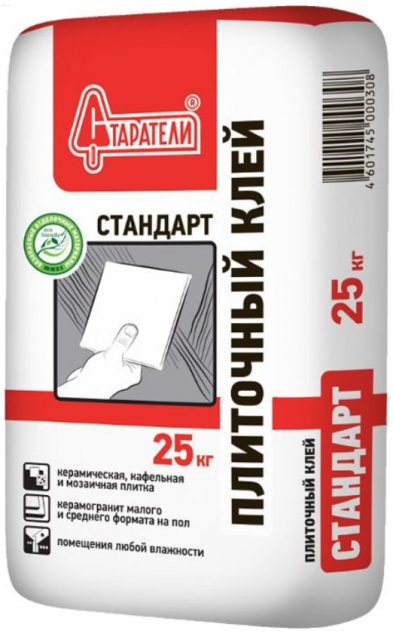 Клей плиточный Старатели (Стандарт), 25 кг