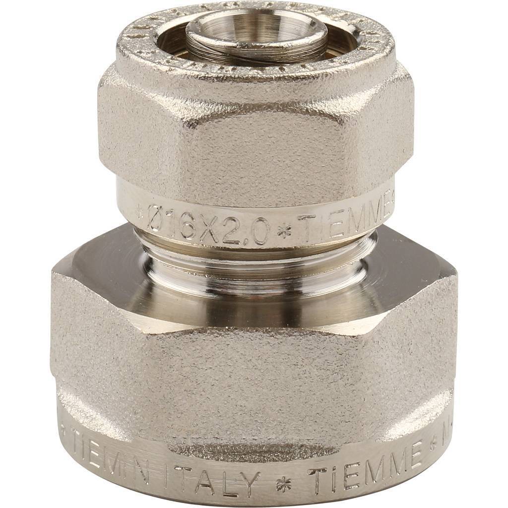 Обжимная муфта ВР 16 х 3/4" TIEMME для металлопластиковых труб