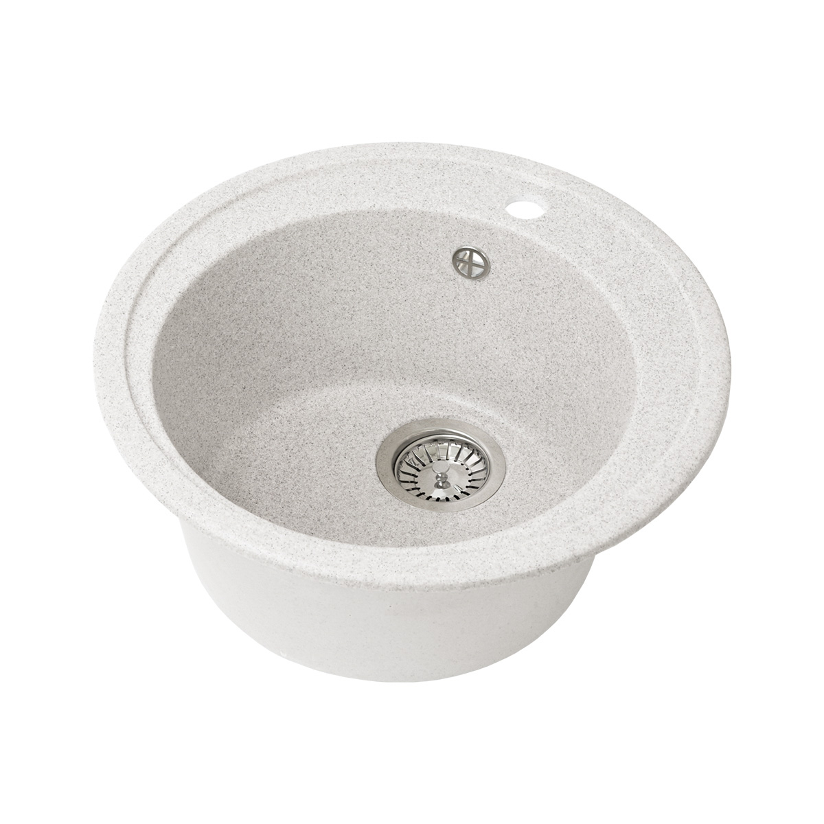 Мойка для кухни врезная искуств. камень gs-02-310 d-500 мм серая "granstones"