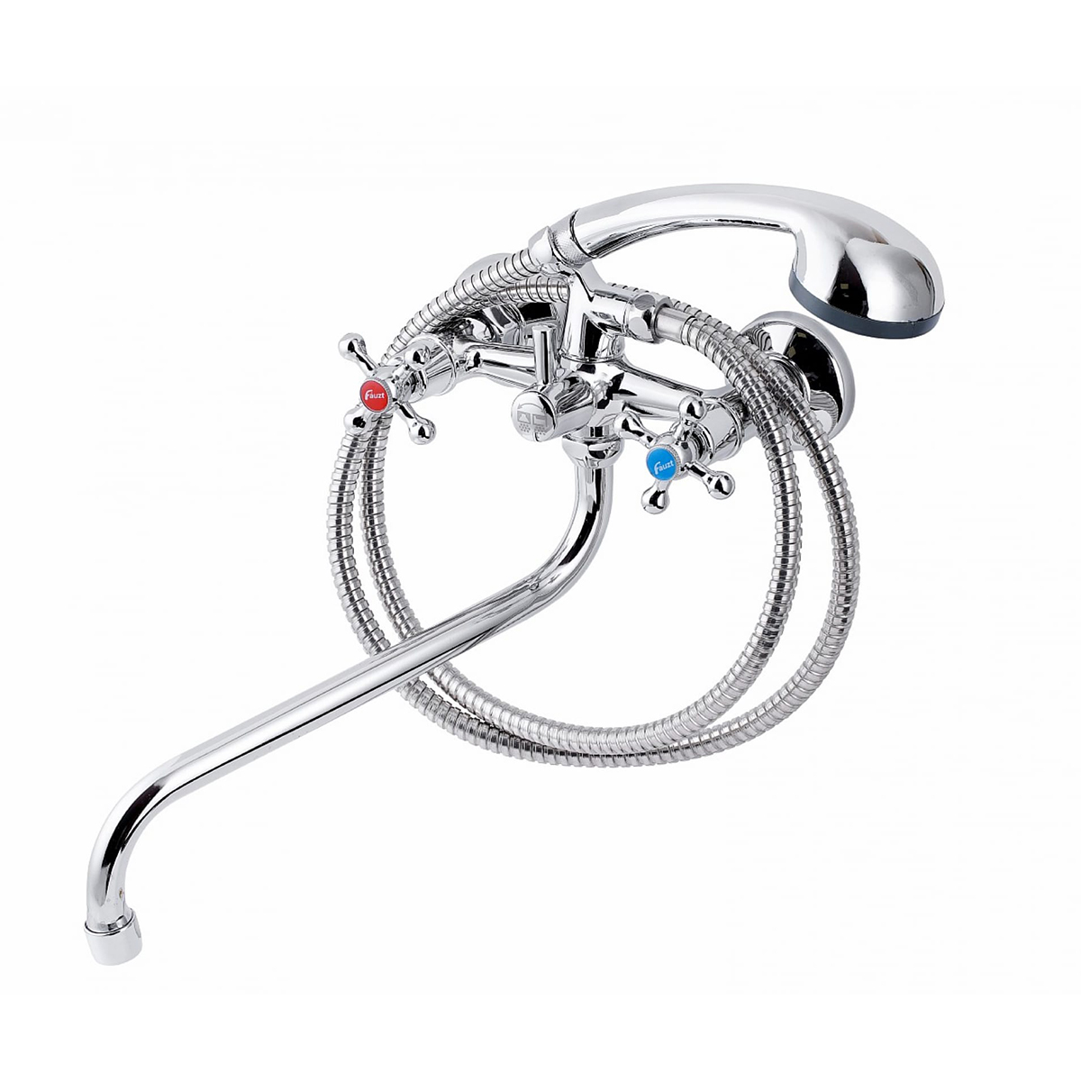 Смеситель для ванн fzs-471-06 длинный излив, двухвентильный (1/10) "fauzt"