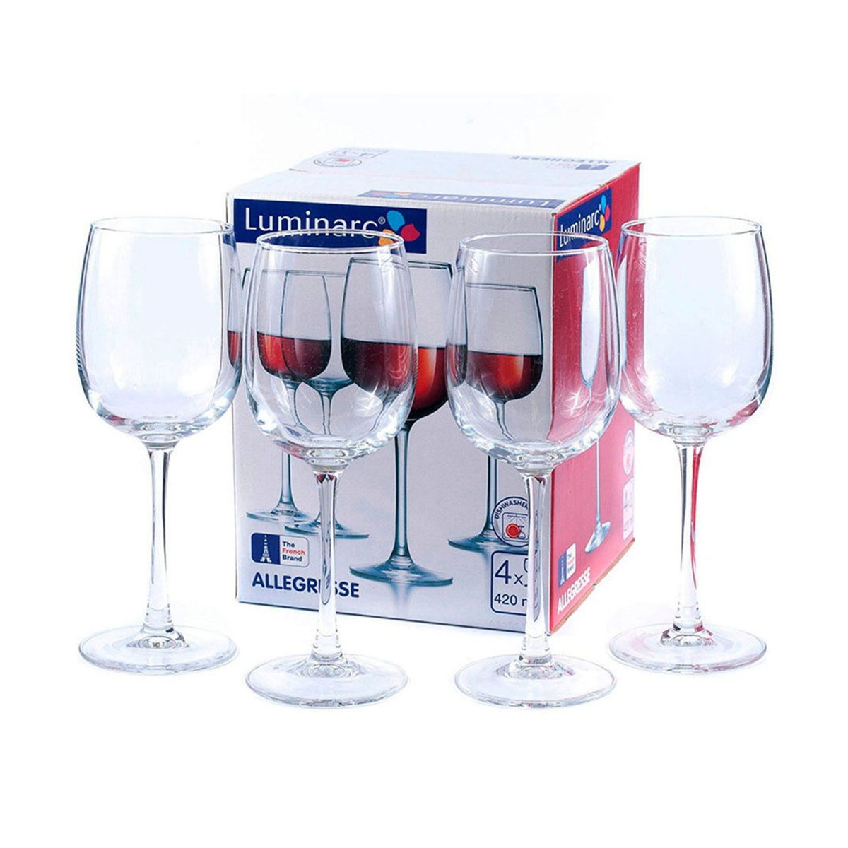 Бокал для вина "allegresse" 420 мл (набор 4 шт.) (1/4) "luminarc"