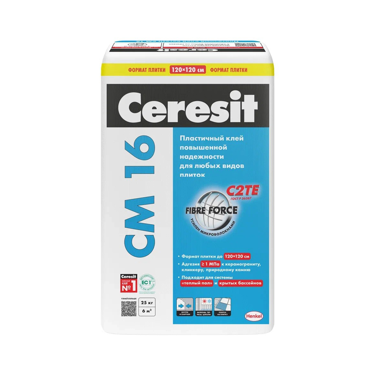 Клей для плитки эластичный  cm 16  25 кг (1/48) "ceresit"