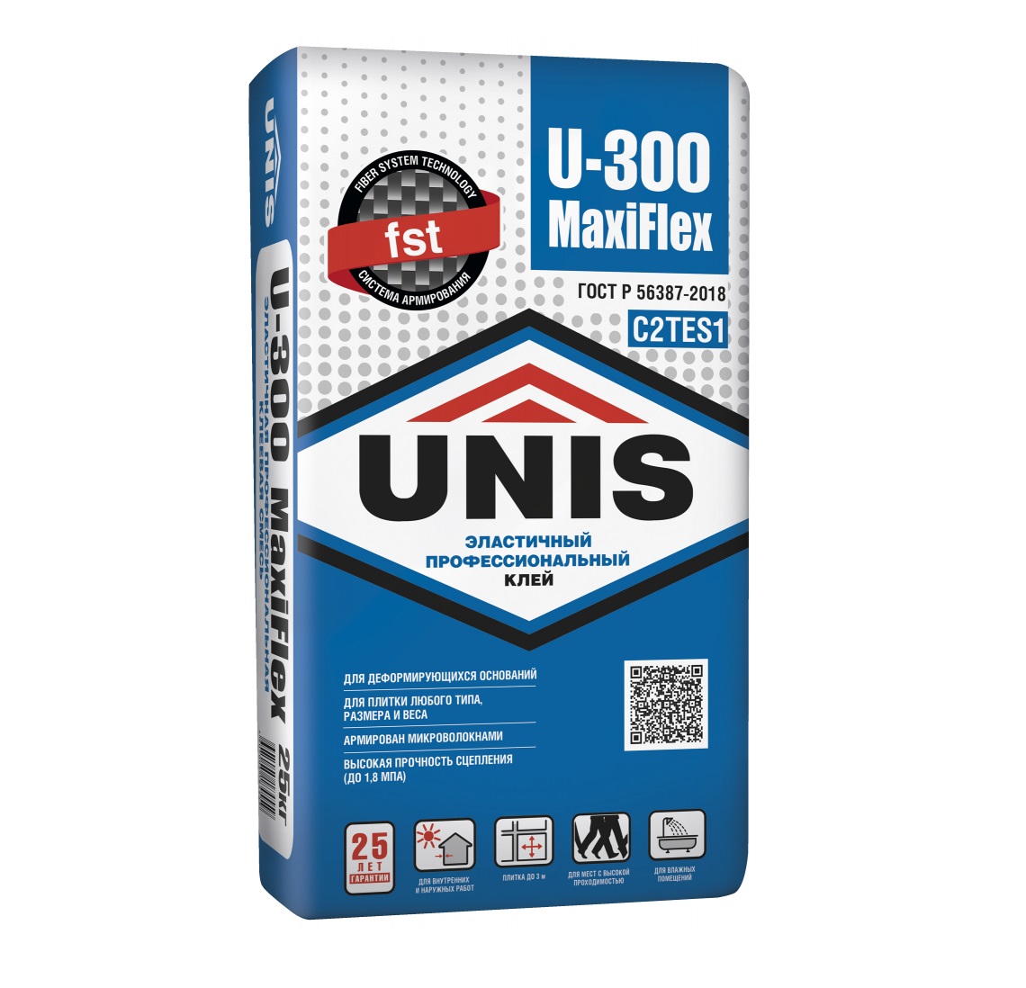 Плиточный клей UNIS (Юнис) Максифлекс U-300 25 кг