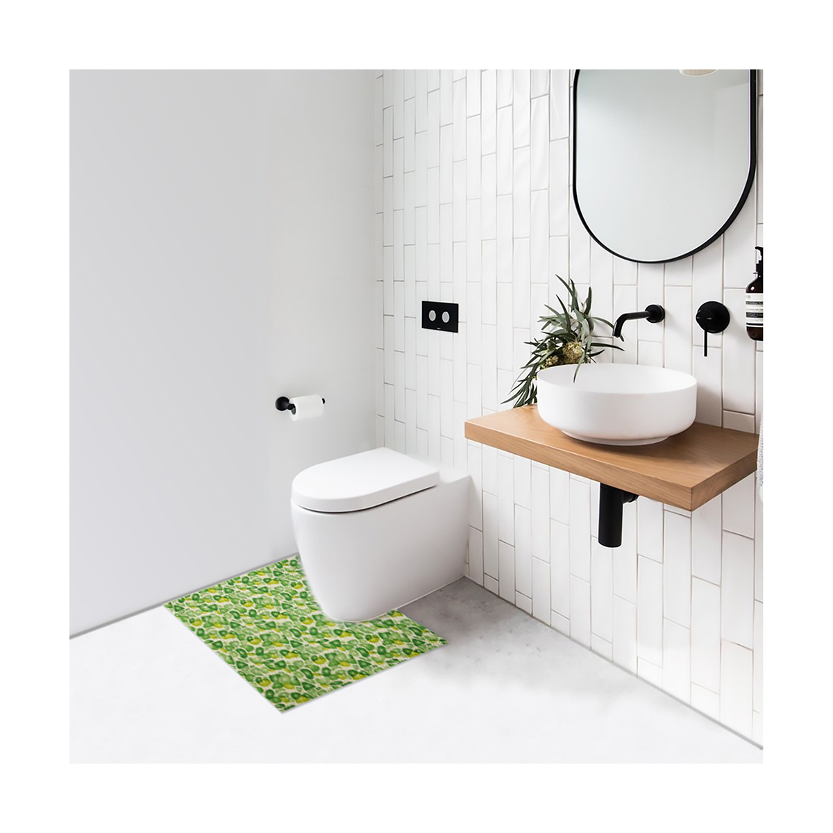 Коврик для туалета v15gr  50*52 см, вспененный пвх (1/20)