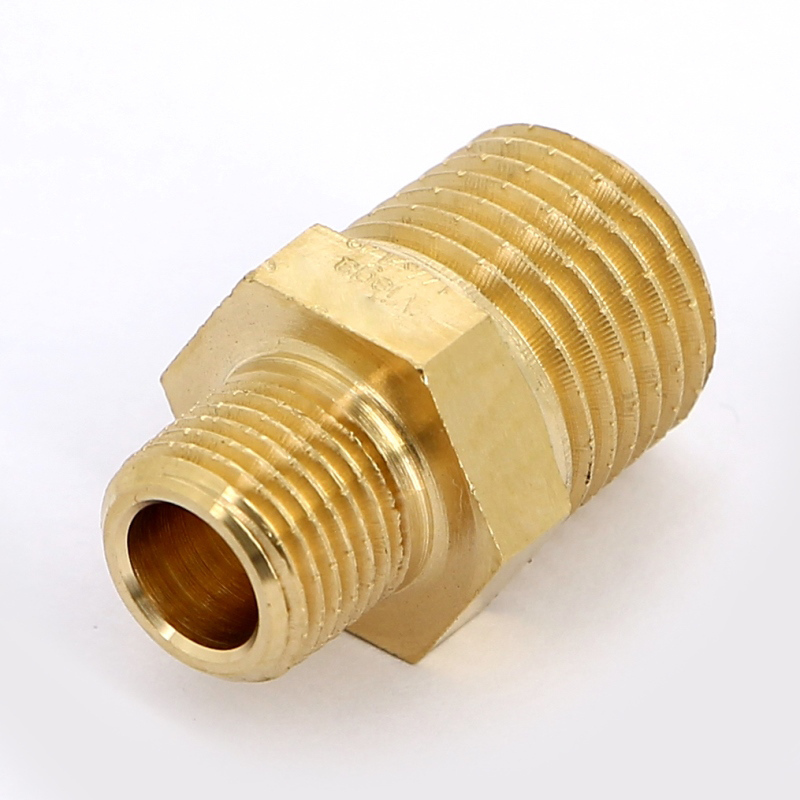 Ниппель резьбовой (НР) 3/8" х 1/4" бронза VIEGA (282127)