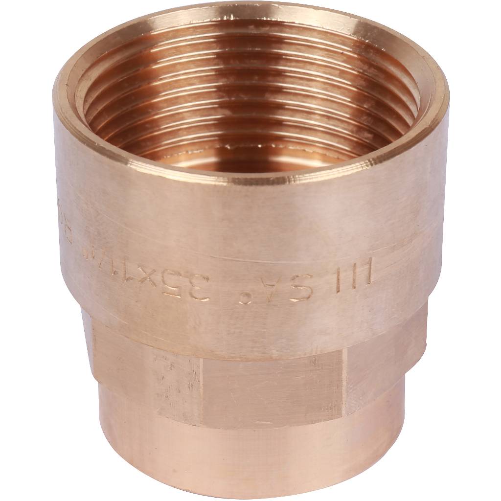 Муфта 35х1 1/4" переходная (ВР) под пайку с внутренней резьбой SANHA бронзовая 1427035114