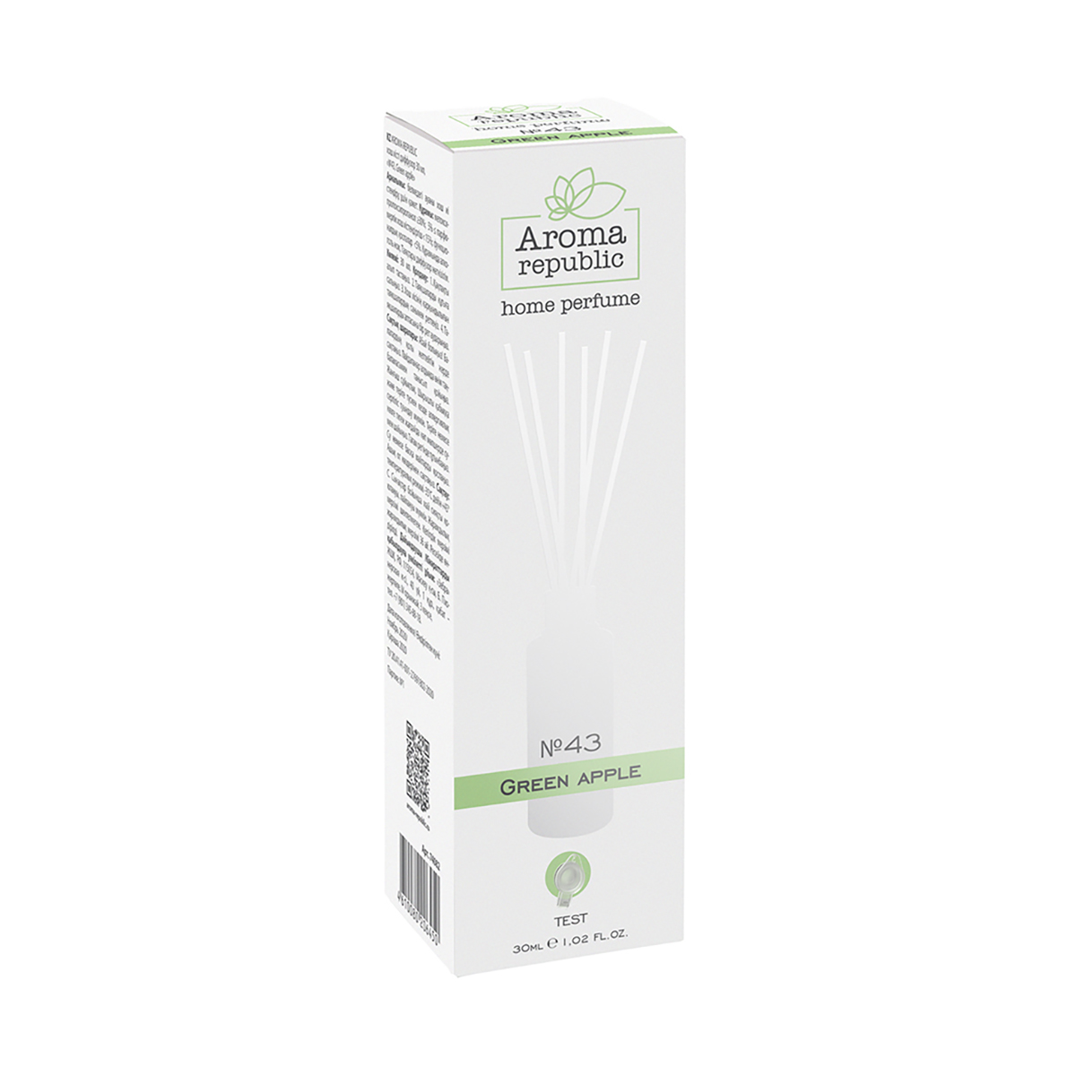 Диффузор ароматич. 30 мл "№43 green apple" (1/20) "aroma republic"